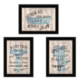 Set Of Three Bathroom Humor Black Framed Print Bathroom Wall Art - Homeroots - Flyclothing LLC