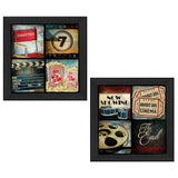 Set Of Two At The Movies 2 Black Framed Print Wall Art - Homeroots - Flyclothing LLC