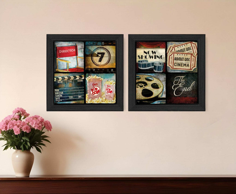Set Of Two At The Movies 2 Black Framed Print Wall Art - Homeroots - Flyclothing LLC