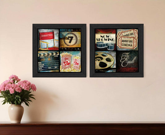 Set Of Two At The Movies 2 Black Framed Print Wall Art - Homeroots - Flyclothing LLC