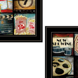 Set Of Two At The Movies Black Framed Print Wall Art - Homeroots - Flyclothing LLC