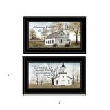 Set Of Two Amazing Grace 4 Black Framed Print Wall Art - Homeroots - Flyclothing LLC