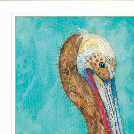 Set Of Two Pelicans 1 White Framed Print Wall Art - Homeroots - Flyclothing LLC