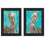 Set Of Two Pelicans 2 Black Framed Print Wall Art - Homeroots - Flyclothing LLC