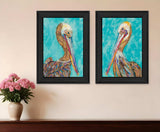 Set Of Two Pelicans 2 Black Framed Print Wall Art - Homeroots - Flyclothing LLC