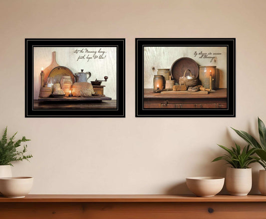 Set Of Two By Grace 3 Black Framed Print Kitchen Wall Art - Homeroots - Flyclothing LLC