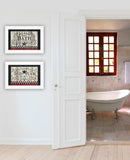 Set Of Two Hot Bath 4 White Framed Print Bathroom Wall Art - Homeroots - Flyclothing LLC