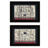 Set Of Two Hot Bath Black Framed Print Bathroom Wall Art - Homeroots - Flyclothing LLC