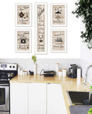 Set Of Five Kitchen Friendship 5 White Framed Print Kitchen Wall Art - Homeroots - Flyclothing LLC