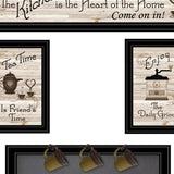 Set Of Four Kitchen Collection with Seven Peg Mug Kitchen Wall Art - Homeroots - Flyclothing LLC