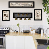 Set Of Four Kitchen Collection with Seven Peg Mug Kitchen Wall Art - Homeroots - Flyclothing LLC