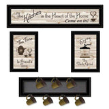Set Of Four Kitchen Collection with Seven Peg Mug Kitchen Wall Art - Homeroots - Flyclothing LLC