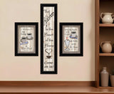 Set Of Three Come On In Black Framed Print Kitchen Wall Art - Homeroots - Flyclothing LLC