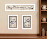 Set Of Three Kitchen Come In White Framed Print Kitchen Wall Art - Homeroots - Flyclothing LLC