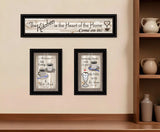 Set Of Three Kitchen Come In Black Framed Print Kitchen Wall Art - Homeroots - Flyclothing LLC