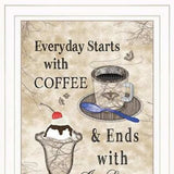 Set Of Three Love of Nature Kitchen White Framed Print Kitchen Wall Art - Homeroots - Flyclothing LLC