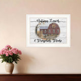 Autumn Leaves 2 White Framed Print Wall Art - Homeroots - Flyclothing LLC