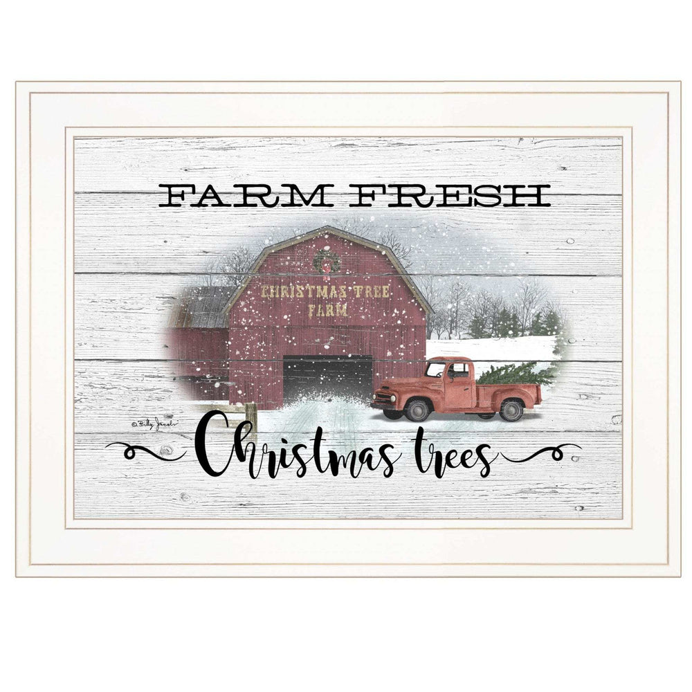 Farm Fresh Christmas Trees 2 White Framed Print Wall Art - Homeroots - Flyclothing LLC