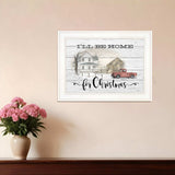 Ill be home for Christmas 2 White Framed Print Wall Art - Homeroots - Flyclothing LLC