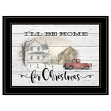 Ill be home for Christmas 3 Black Framed Print Wall Art - Homeroots - Flyclothing LLC