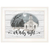 OH HOLY Night 2 White Framed Print Wall Art - Homeroots - Flyclothing LLC