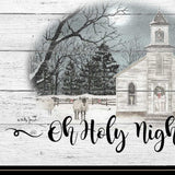 OH HOLY Night 3 Black Framed Print Wall Art - Homeroots - Flyclothing LLC