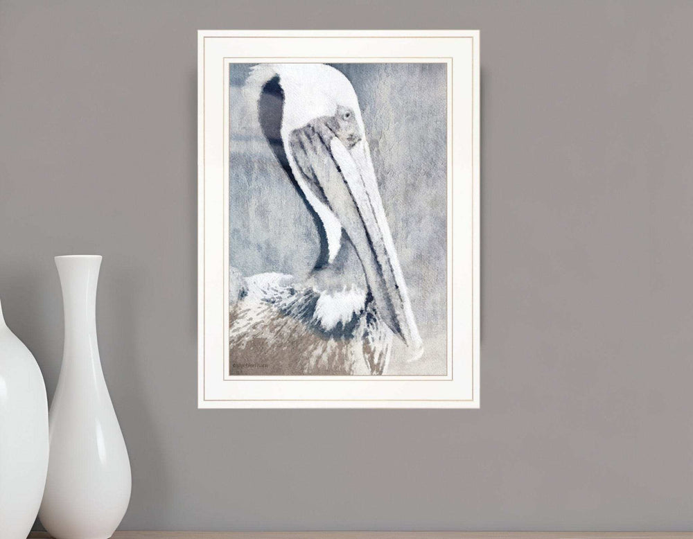 Pelican 1 White Framed Print Kitchen Wall Art - Homeroots - Flyclothing LLC