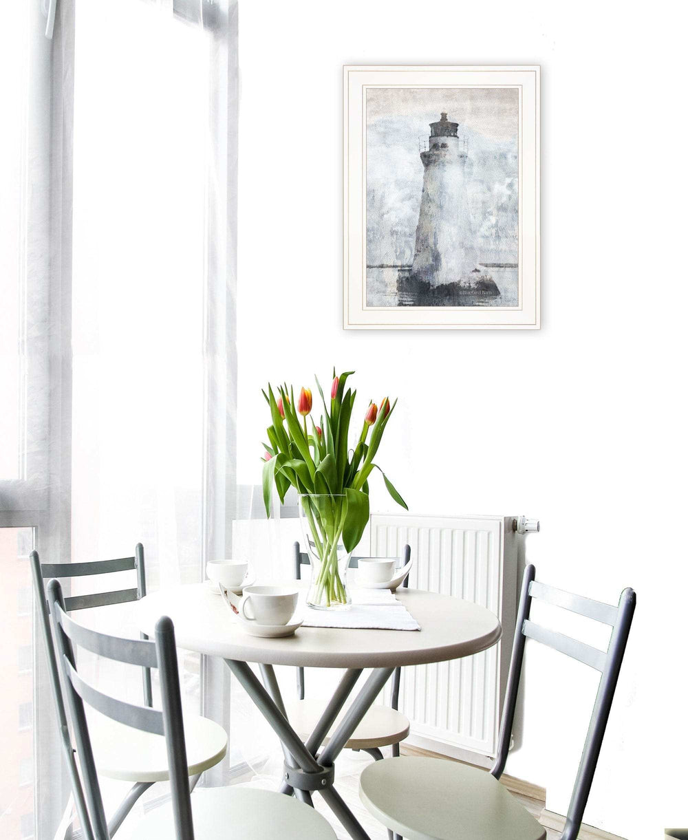 Lighthouse 1 White Framed Print Wall Art - Homeroots - Flyclothing LLC