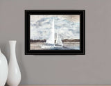 Sailboat on Water 3 Black Framed Print Wall Art - Homeroots - Flyclothing LLC