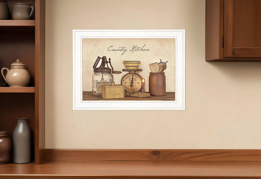 Country Kitchen White Framed Print Kitchen Wall Art - Homeroots - Flyclothing LLC