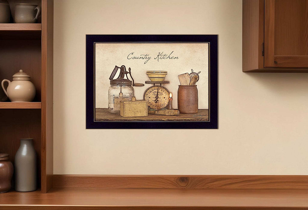 Country Kitchen Black Framed Print Kitchen Wall Art - Homeroots - Flyclothing LLC