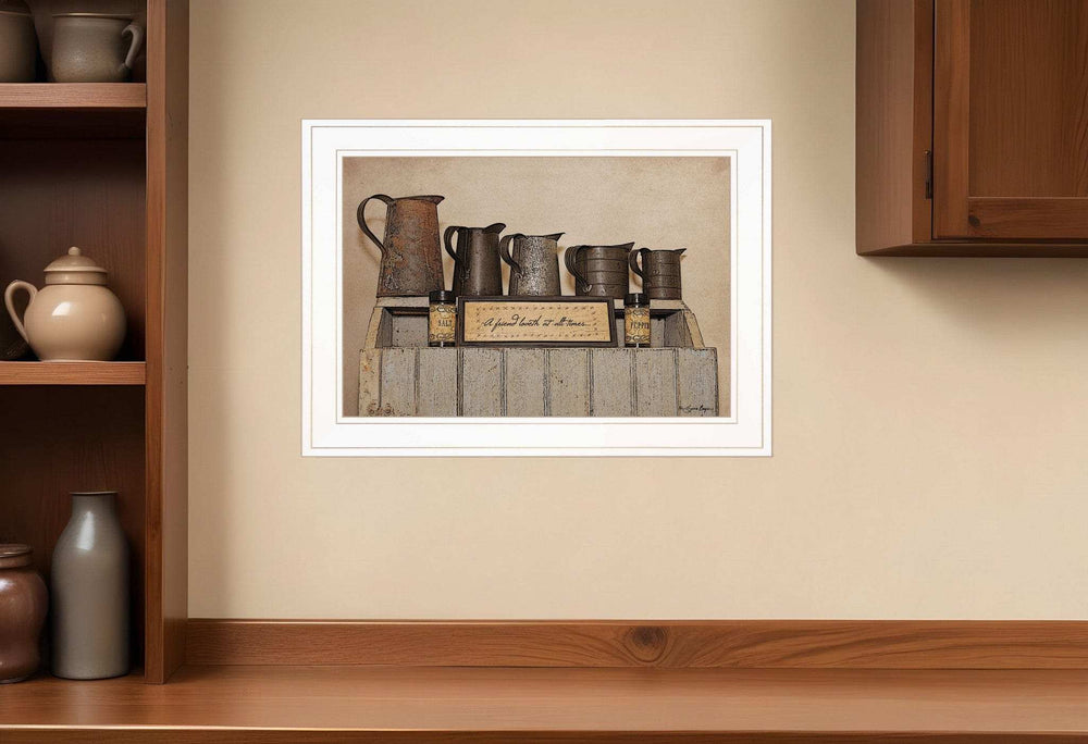 A Friend Loveth at All Time 2 White Framed Print Wall Art - Homeroots - Flyclothing LLC