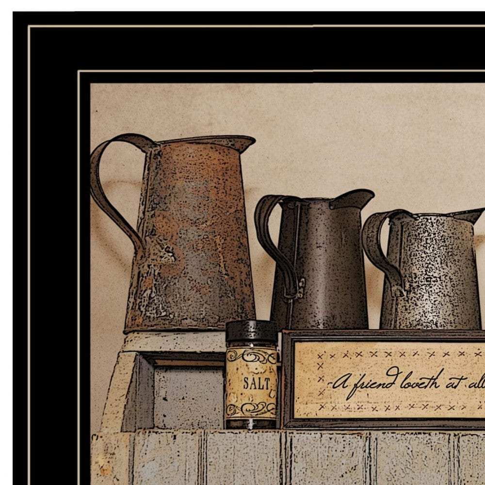 A Friend Loveth at All Time 3 Black Framed Print Wall Art - Homeroots - Flyclothing LLC