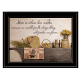 Home is Where Love Resides 2 Black Framed Print Kitchen Wall Art - Homeroots - Flyclothing LLC