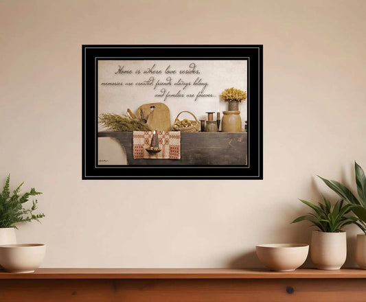 Home is Where Love Resides 2 Black Framed Print Kitchen Wall Art - Homeroots - Flyclothing LLC