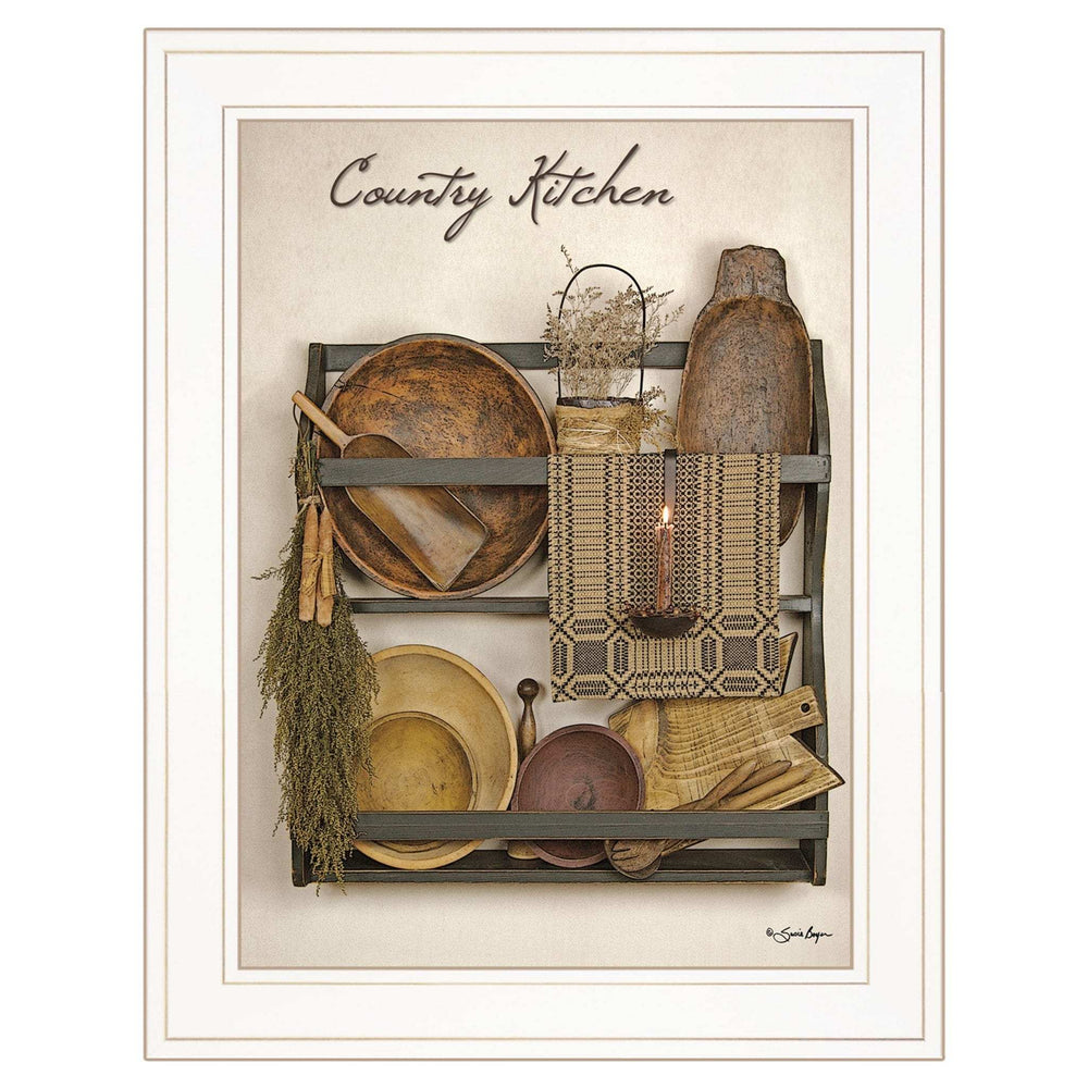 Country Kitchen 12 White Framed Print Kitchen Wall Art - Homeroots - Flyclothing LLC