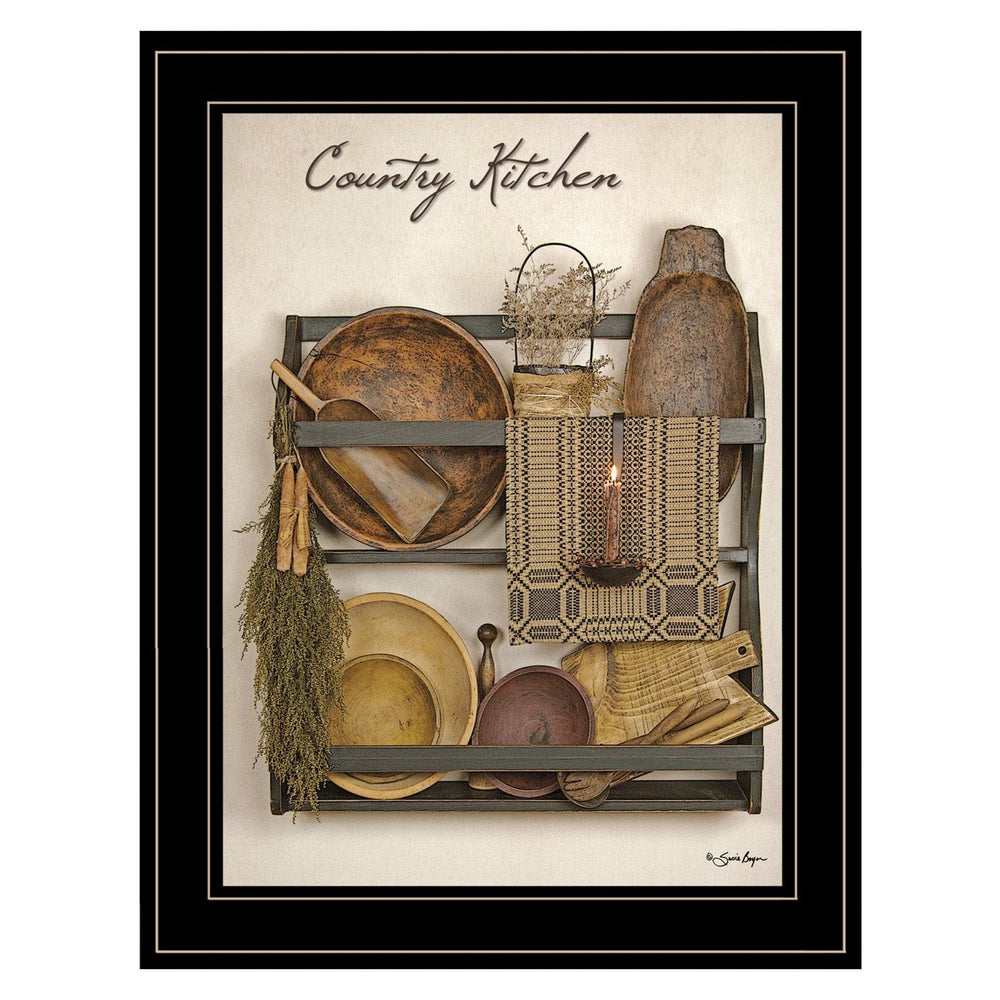 Country Kitchen 13 Black Framed Print Kitchen Wall Art - Homeroots - Flyclothing LLC