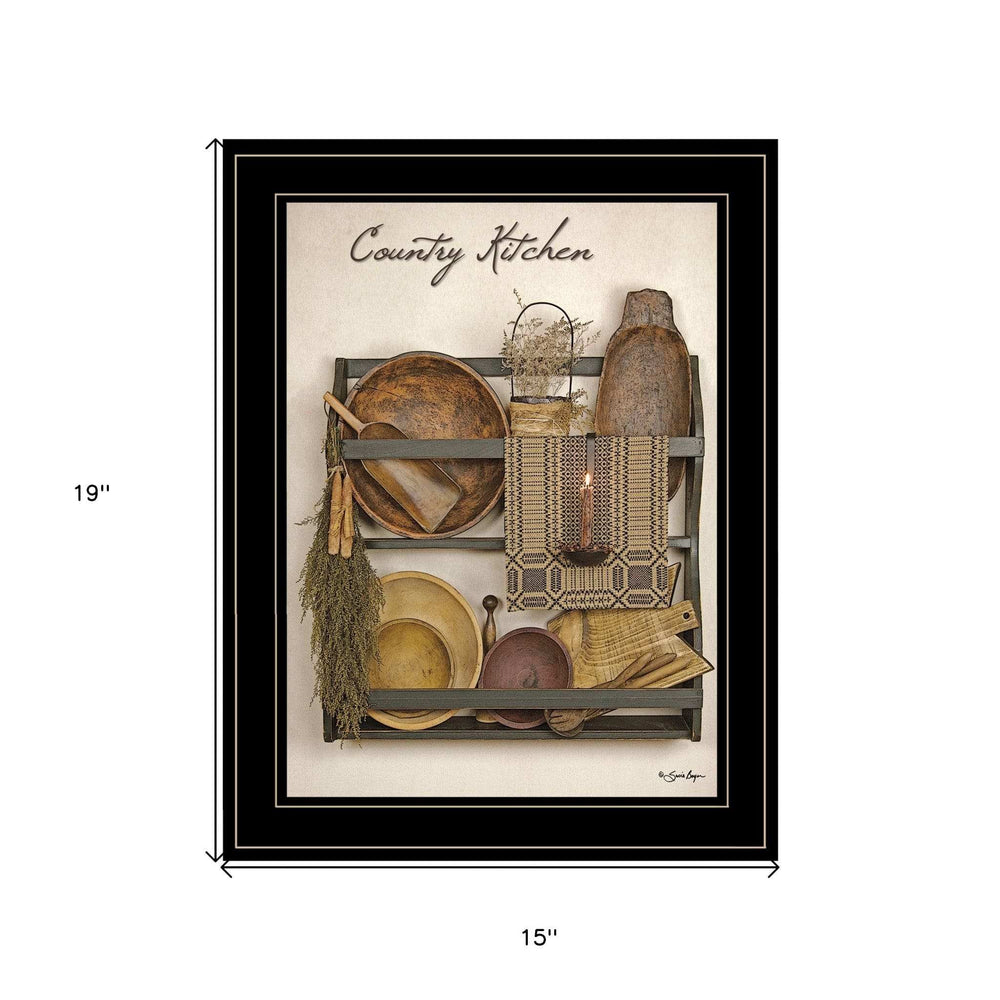 Country Kitchen 13 Black Framed Print Kitchen Wall Art - Homeroots - Flyclothing LLC