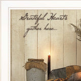 Grateful Hearts 1 White Framed Print Kitchen Wall Art - Homeroots - Flyclothing LLC