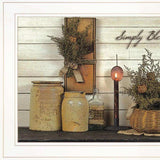 Simply Blessed 1 White Framed Print Kitchen Wall Art - Homeroots - Flyclothing LLC