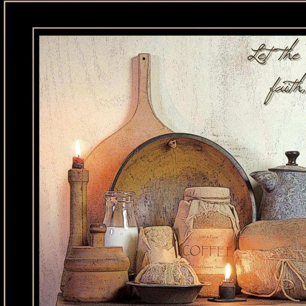 Faith Hope and Love 2 Black Framed Print Kitchen Wall Art - Homeroots - Flyclothing LLC