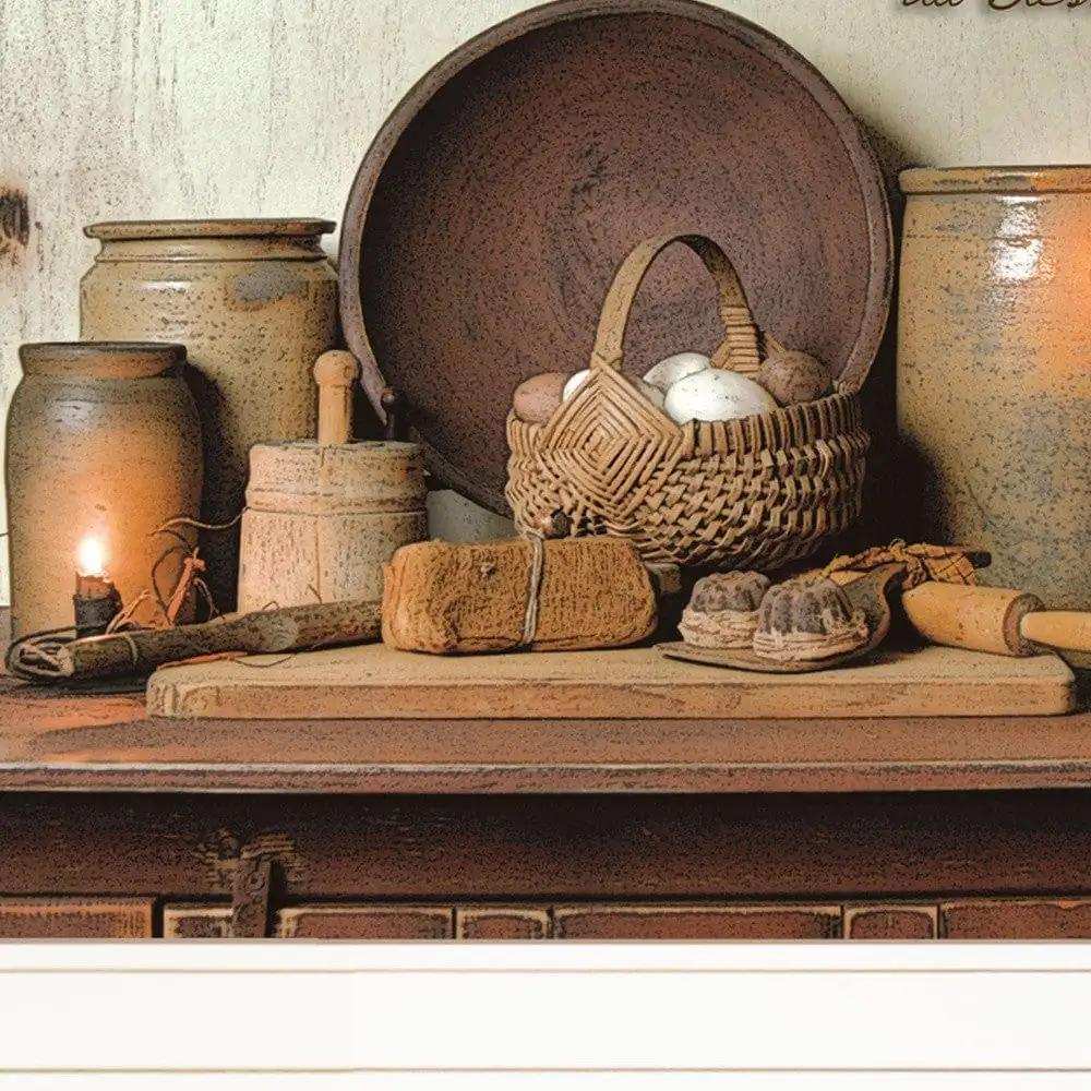 By Grace 2 White Framed Print Kitchen Wall Art - Homeroots - Flyclothing LLC