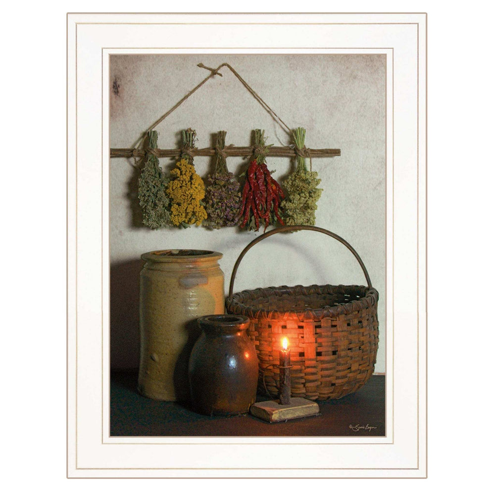 Dried Flower White Framed Print Wall Art - Homeroots - Flyclothing LLC