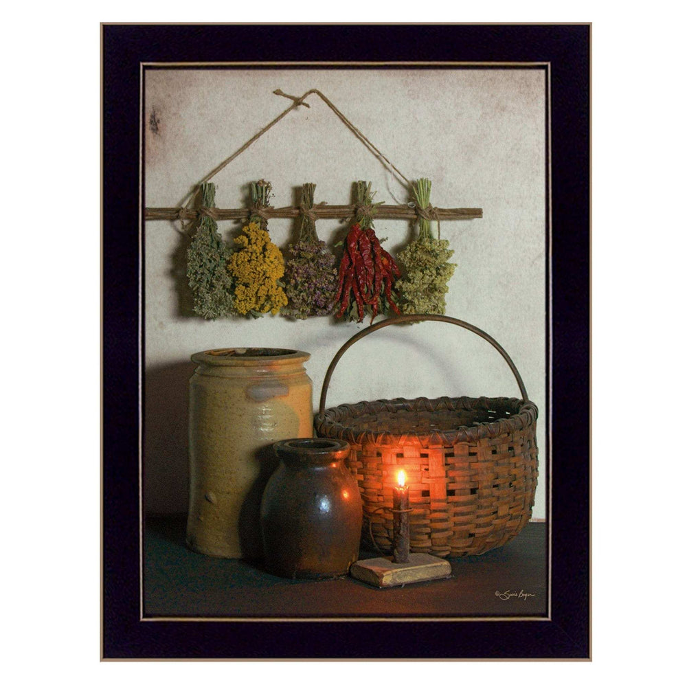 Dried Flower 2 Black Framed Print Wall Art - Homeroots - Flyclothing LLC