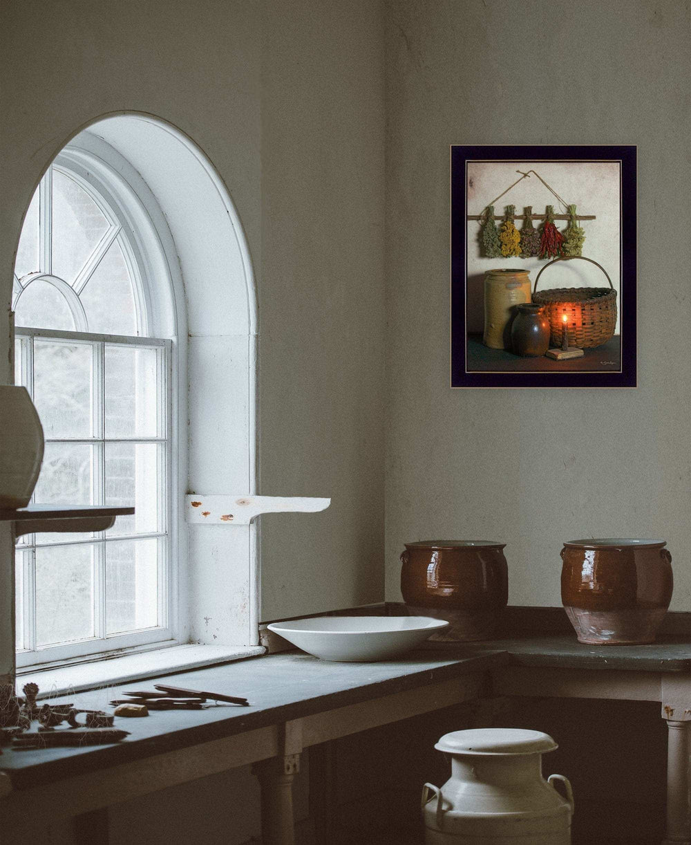 Dried Flower 2 Black Framed Print Wall Art - Homeroots - Flyclothing LLC