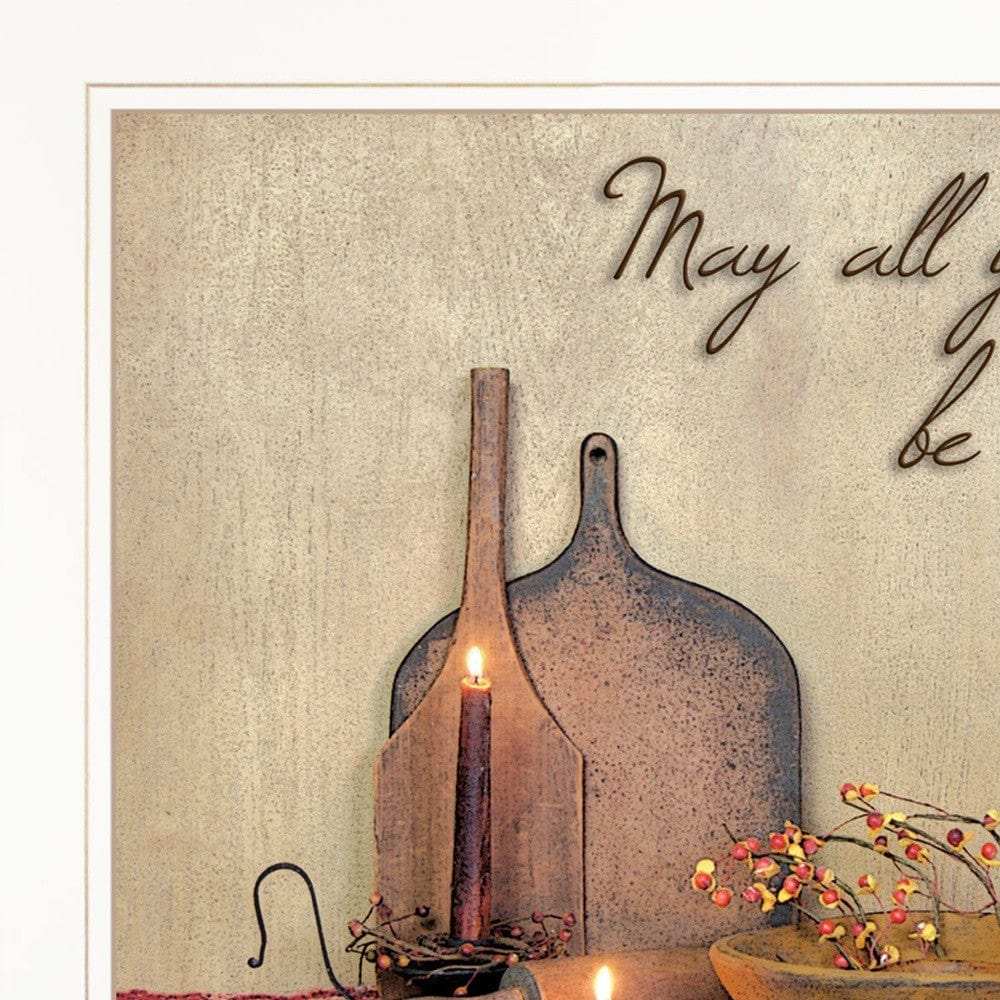 May All Your Days be Blessed Collection White Framed Print Wall Art - Homeroots - Flyclothing LLC