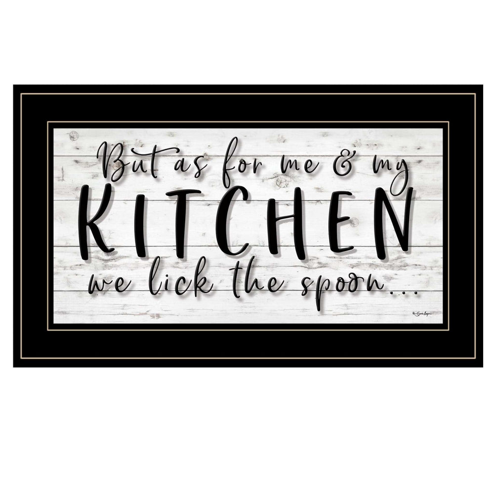 We lick the Spoon 2 Black Framed Print Kitchen Wall Art - Homeroots - Flyclothing LLC
