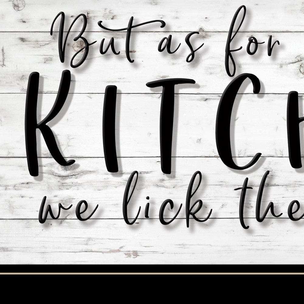 We lick the Spoon 2 Black Framed Print Kitchen Wall Art - Homeroots - Flyclothing LLC