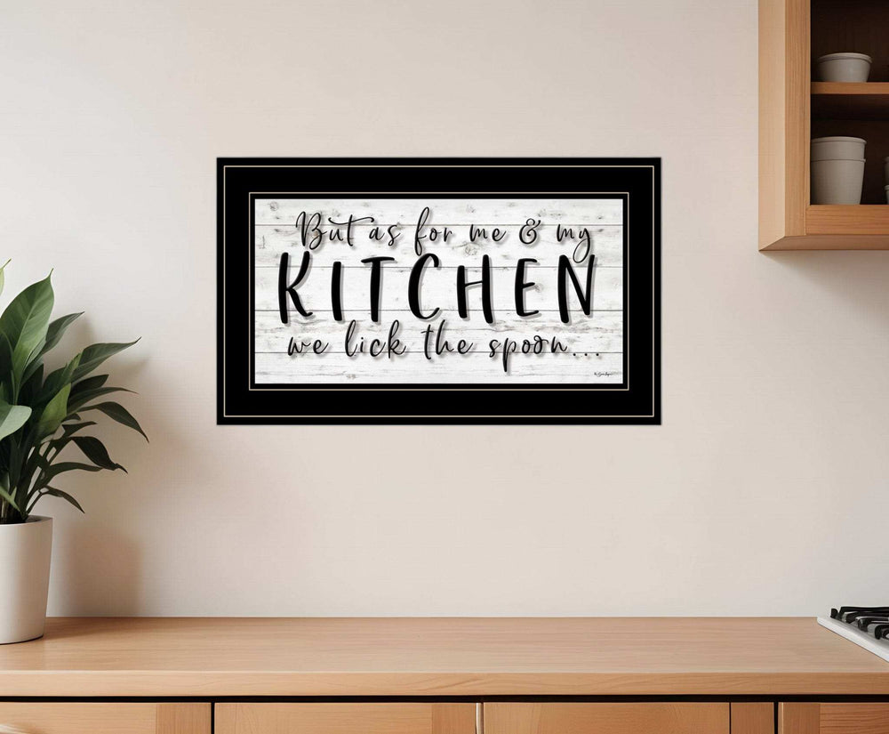 We lick the Spoon 2 Black Framed Print Kitchen Wall Art - Homeroots - Flyclothing LLC