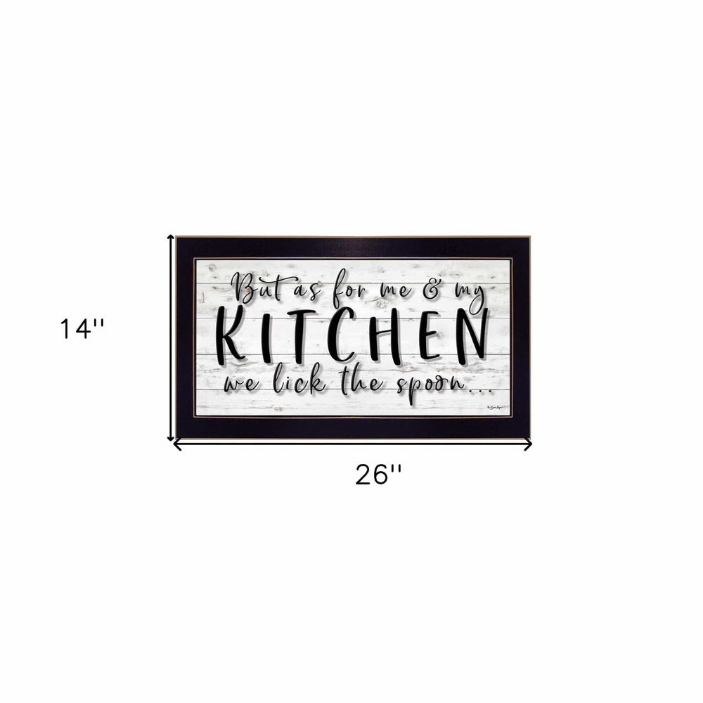 We lick the Spoon 3 Black Framed Print Kitchen Wall Art - Homeroots - Flyclothing LLC